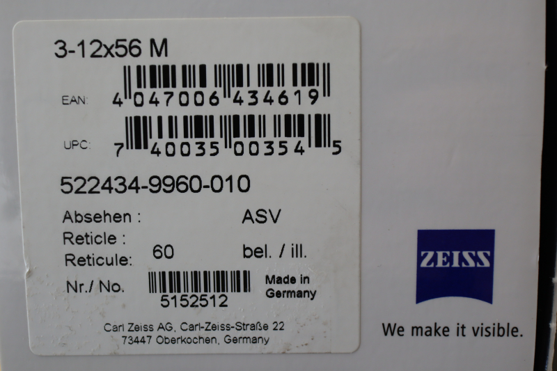 ZEISS Victory HT 3–12x56 M mit Schiene mit ASV+ Höhe – image 2