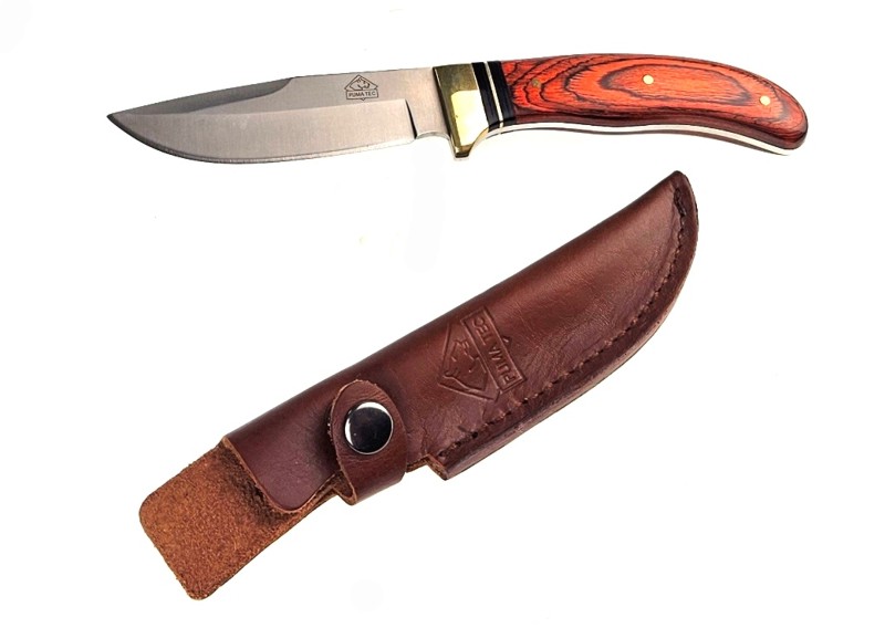 PUMA TEC, Gürtelmesser, Pakkaholz-Griff, feststehendes Messer, Jagdmesser – Bild 3