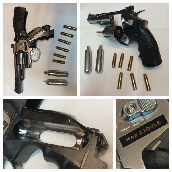 REVOLVER D.Wesson CO2 Waffe + 6. Patronen + CO2 Kapseln __=__ BESTZUSTAND – imagen 4