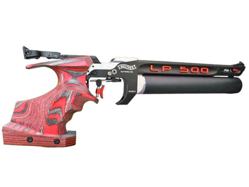 PRESSLUFTPISTOLE WALTHER LP500 EXPERT DESIGN ROT" MIT 1 X ALU-KARTUSCHE – Bild 2