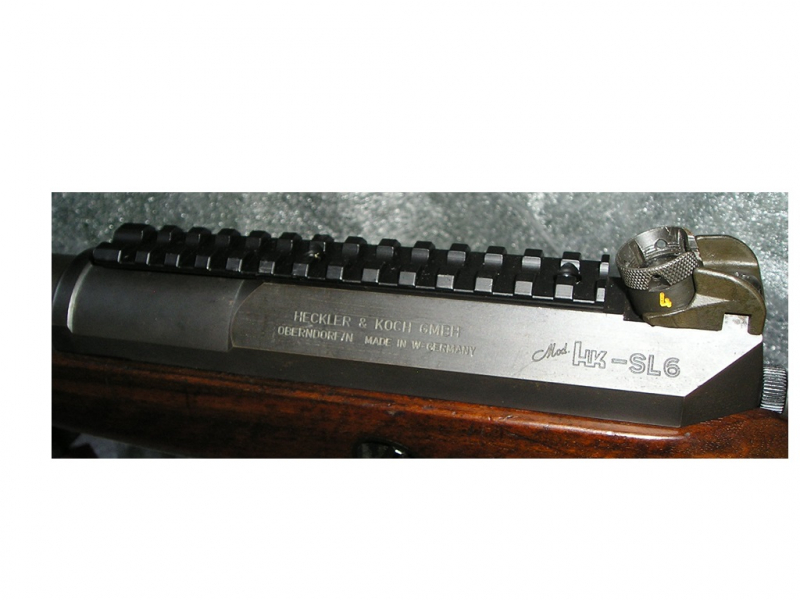 PICATINNY SCHIENE - EXKLUSIV inkl. 30mm Montageringe für Heckler&Koch SL6/SL7 + HK630/HK770/HK940 – Bild 4