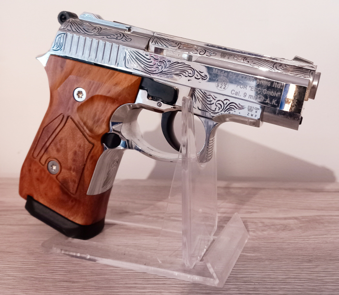 Zoraki 914 Chrom Sammlerstück mit Gravur – attēls 2