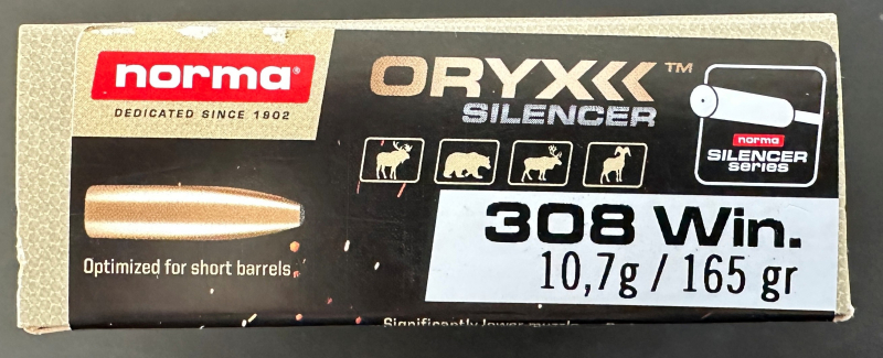 Norma .308 Win. Oryx Silencer 10,7g/165grs. – attēls 2