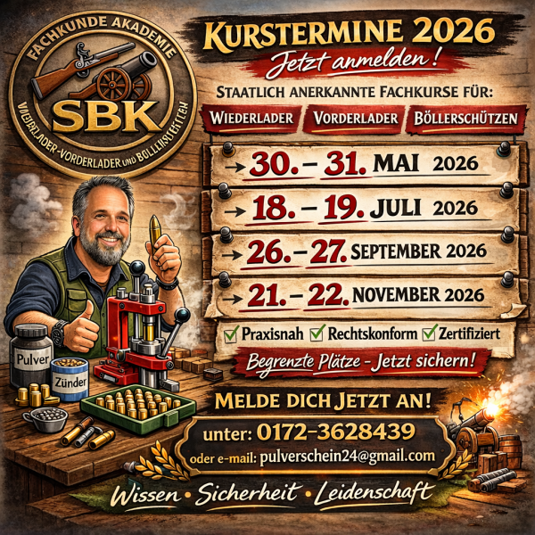 Pulverschein, Wiederlader, Vorderlader- und Böller – Bild 2