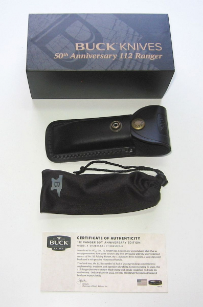 BUCK 112 Ranger 50th Anniversary Edition mit Etui und Geschenkbox Neu/Ovp – Bild 2