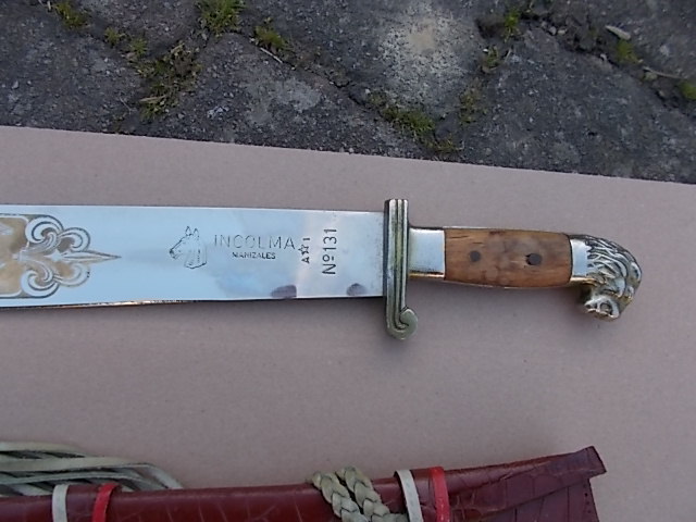 Achtung Sammler verchromte Machete No. 131 Bison Hunter INCOLMA no 98 Salut Teile – Bild 2