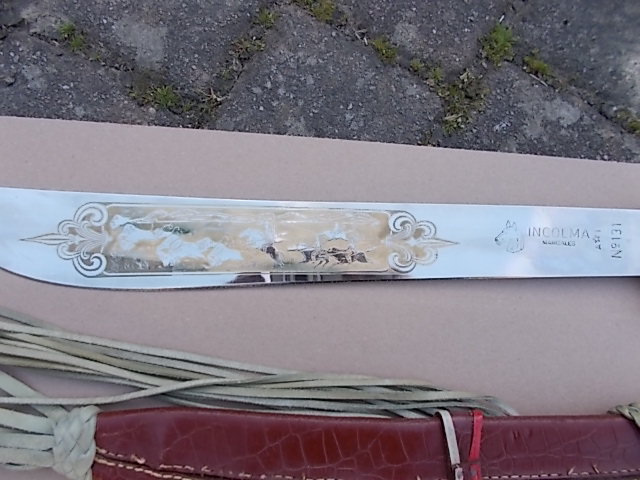 Achtung Sammler verchromte Machete No. 131 Bison Hunter INCOLMA no 98 Salut Teile – Bild 3