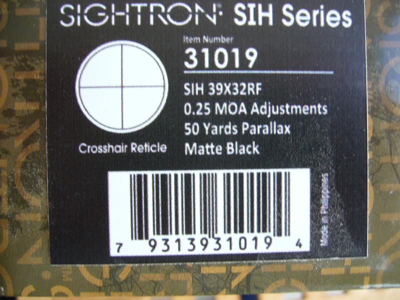Sightron S1 Zielfernrohr 3-9x32 ideal für KK-Gewehre inklusive Montageringe. – Bild 2