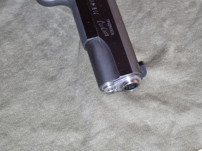 Springfield 1911 Custom Shop, 45 ACP, Nowlin Matchlauf PVD beschichtet, G10 Griffe, S&A Magtrichter – Bild 4