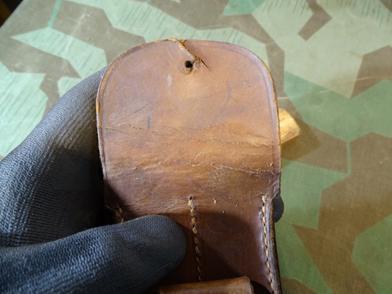 Seltene P 08 Magazintasche mit Holz Taschenspanner , 1. . Weltkrieg, 1916, 10 F.A.Rgt – billede 5