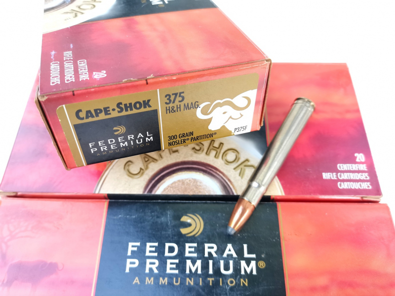 60 Patronen .375 H&H Mag. Federal Cape Shok Nosler Partition 300grs. – Bild 2