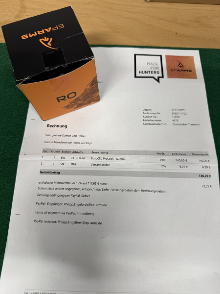 EP Arms Adapter ProLock 62mm für Vorsatzgeräte PL-ZFH-62 – Bild 2
