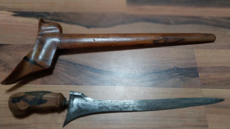 Originaler Traditioneller Keris aus Südostasien mit Damast Klinge. – Bild 3