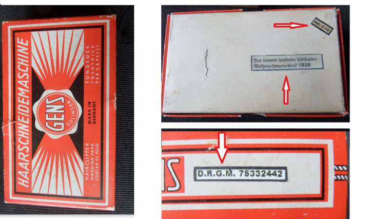 Haarschneidemaschine GENS (Solingen) Weihnachtsgeschenk , WW2 !!! – bild 3
