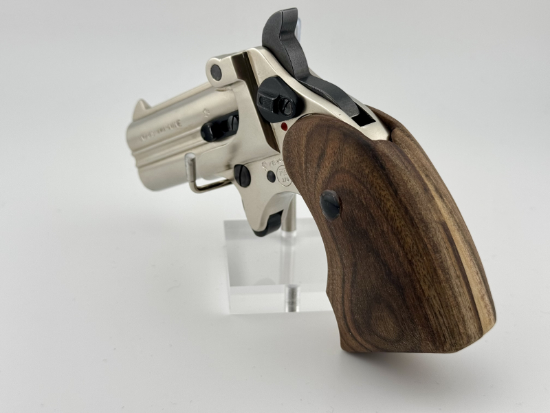 Noris Twi-Nine Derringer - PTB 276 - Vernickelt mit Spezial Griffschalen und Echtlederholster – снимка 6