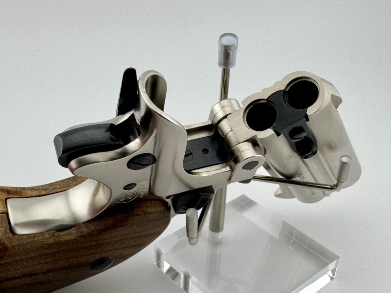 Noris Twi-Nine Derringer - PTB 276 - Vernickelt mit Spezial Griffschalen und Echtlederholster – снимка 3