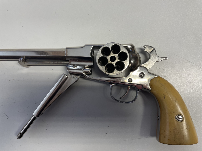 Perkussionsrevolver Euro Arms vernickelt 1858 New Army Kaliber.44 – Bild 3