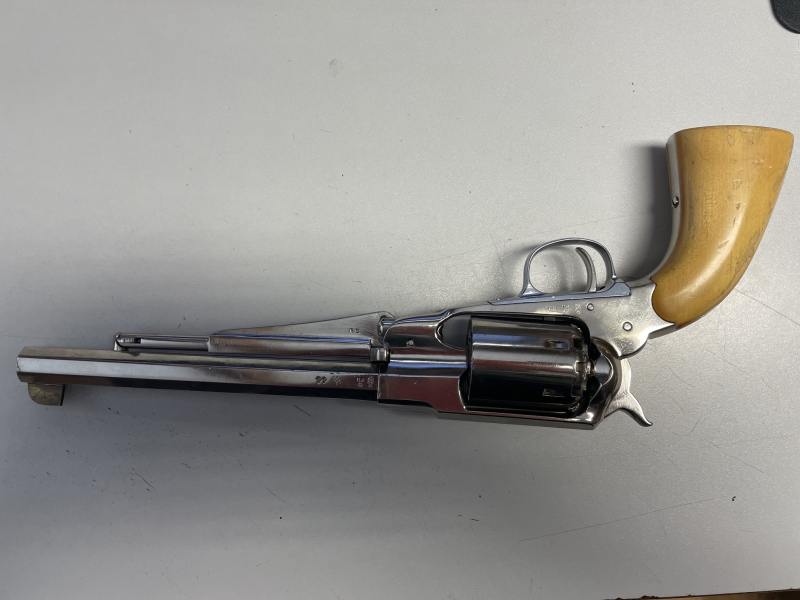 Perkussionsrevolver Euro Arms vernickelt 1858 New Army Kaliber.44 – Bild 2