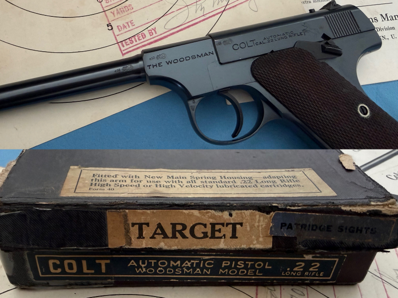 Pistole COLT < WOODSMAN > - 1st Model - BJ 1928 - .22 l.r. - BOX Selten – Bild 2