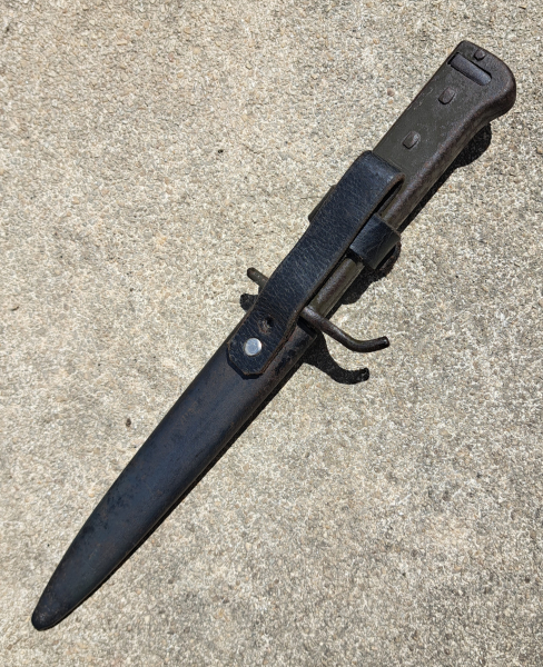 aufpflanzbarer Robert Klaas dt. Ganzstahl Grabendolch WK I Kampfmesser Bajonett, Solingen, SG84/98 – nuotrauka 4