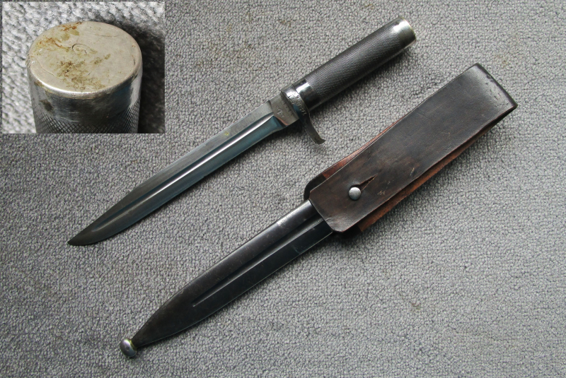Kampfmesser Umbau aus Bajonett Seitengewehr Schwedenmauser M1896 M/96 E.J.A.B. mit Koppelschuh – Bild 2
