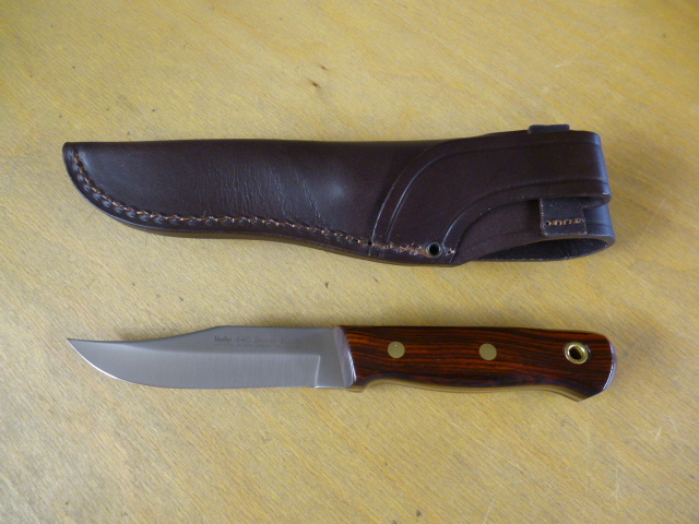 Linder - Messer - EDC BOWIE I - Nr. 169011 - rostfrei - Griff aus Cocoboloholz - Lederscheide in OVP – Bild 3