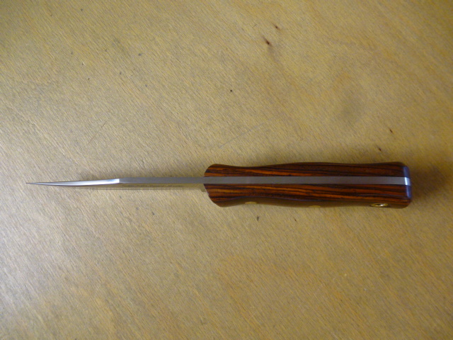 Linder - Messer - EDC BOWIE I - Nr. 169011 - rostfrei - Griff aus Cocoboloholz - Lederscheide in OVP – Bild 4