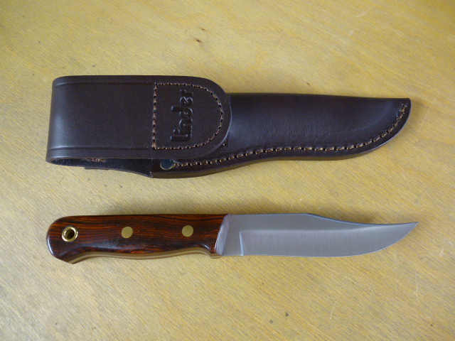Linder - Messer - EDC BOWIE I - Nr. 169011 - rostfrei - Griff aus Cocoboloholz - Lederscheide in OVP – Bild 2