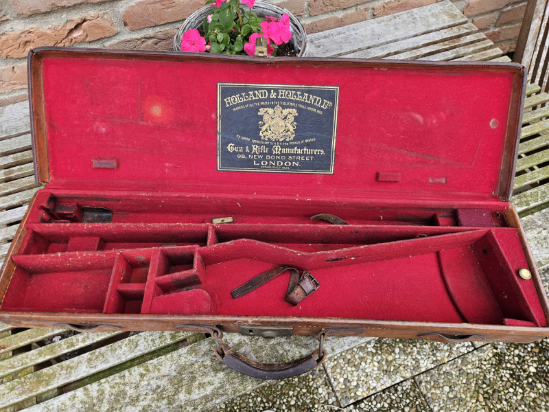 Original Holland & Holland Waffenkoffer London ca. 1880–1900 Gewehrkoffer Jagd – nuotrauka 4
