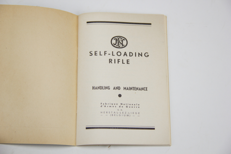 Handbuch Beschreibung FN Self- Loading Rifle Belgien – immagine 2
