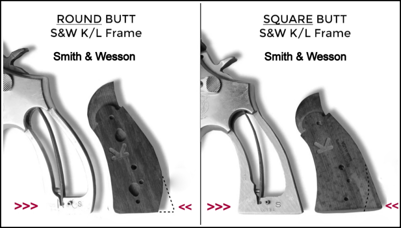 Smith & Wesson K/L Square Butt Griffschalen – Bild 2