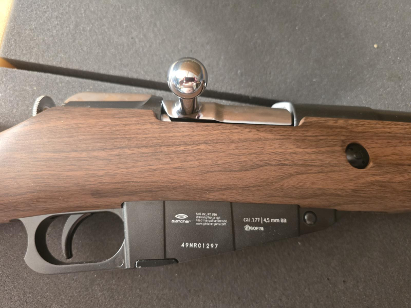CO2 Gewehr Gletcher M1944 mit Bajonett und Trageriemen Kaliber 4,5 mm BB – imaginea 3