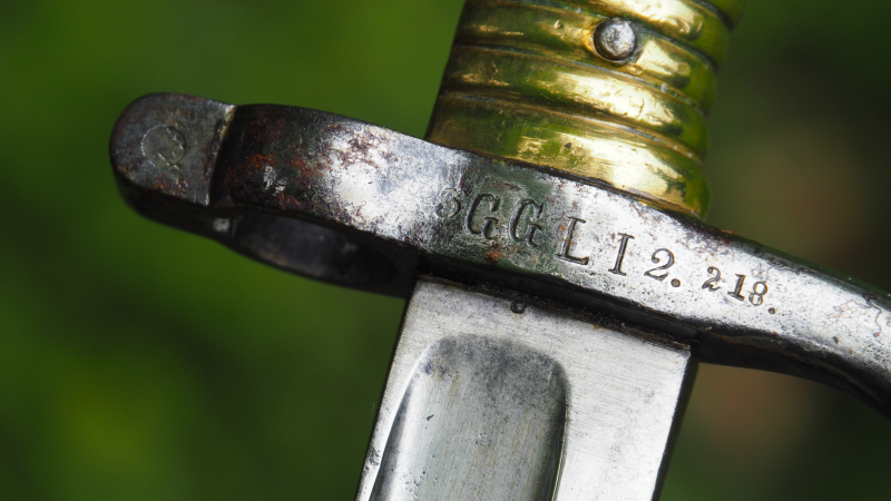 Sammlerstück ! Bajonett Chassepot M1866, "Imperiale de Mutzig" von 1868, mit Truppenstempel ! – nuotrauka 5