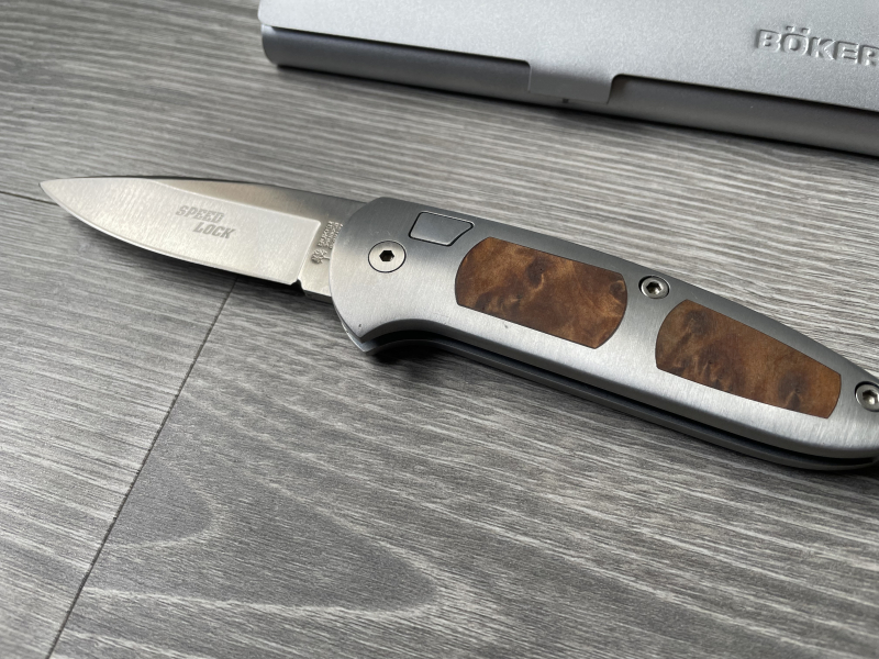 BÖKER Speed Look Aluminium Holz, mit Metalletui!!! – Bild 2