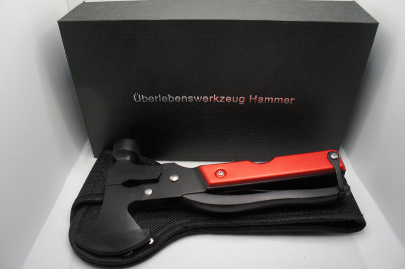 Überlebenswerkzeug, Survival Multitool, Hammer, Zange, Beil, Messer, Säge, neu – Bild 2