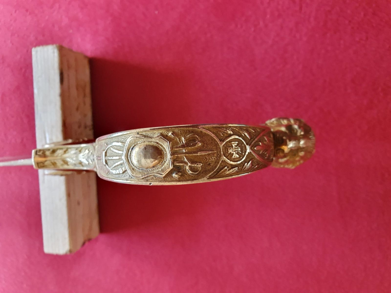 Orig. Sachsen/Preuß. früher Artillerie Löwenkopf Säbel mit Scheide Hersteller W.K.&C. – Bild 5