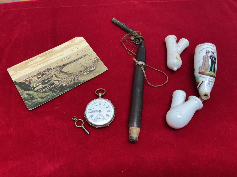 Reservistenpfeife Taschenuhr Postkarte Kaiserliche Marine – imagem 3
