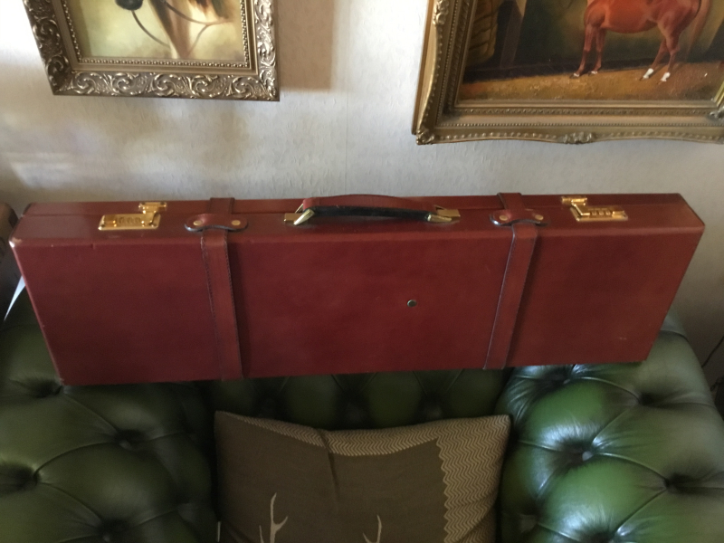 Flintenkoffer Gewehrkoffer Waffenkoffer Leder – imaginea 5