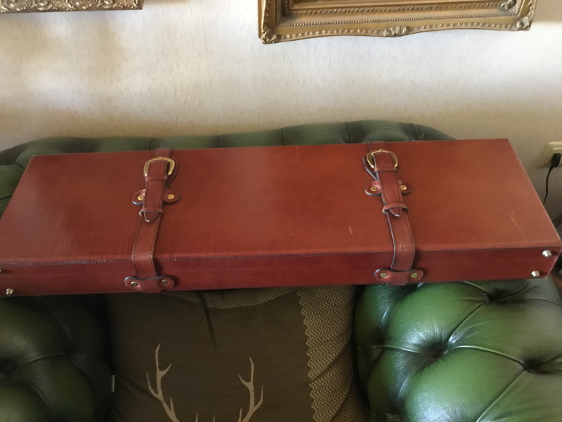 Flintenkoffer Gewehrkoffer Waffenkoffer Leder – imaginea 6