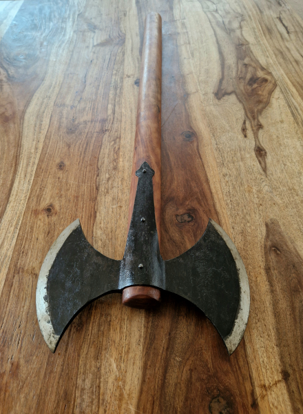 Mittelalter Axt Doppelschneidig. Klingenstahl. – Bild 2