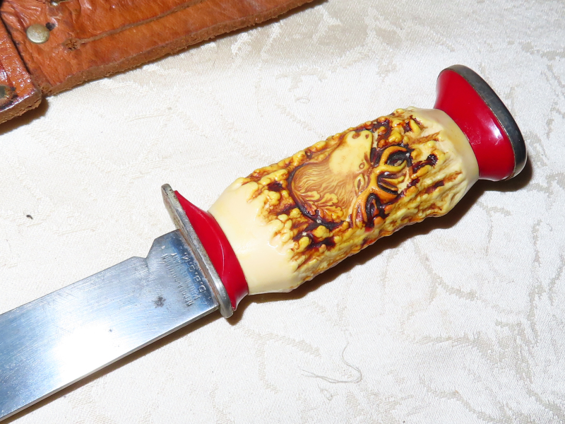 Jagdmesser Hornoptik mit Etui – Bild 2