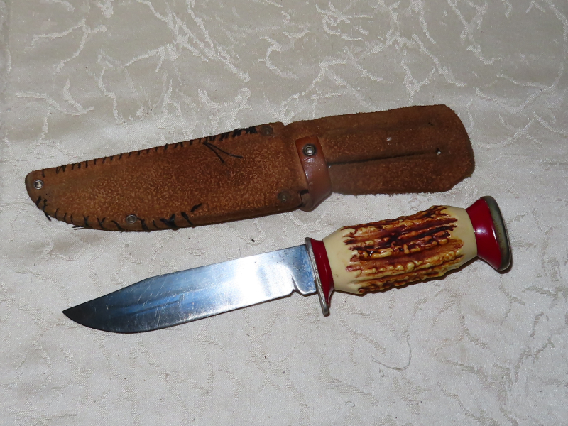 Jagdmesser Hornoptik mit Etui – Bild 3
