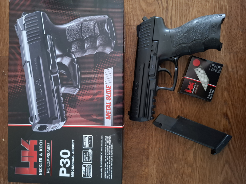 H&K P30 Airsoft 6mm (Umarex) – Metallschlitten – NEU & UNBENUTZT <0,5J – immagine 2