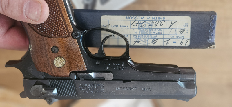 Smith & Wesson Model 39-2 – 9 mm Luger – Nummerngleich mit Originalkarton – Sammlertraum aus den USA – Bild 3