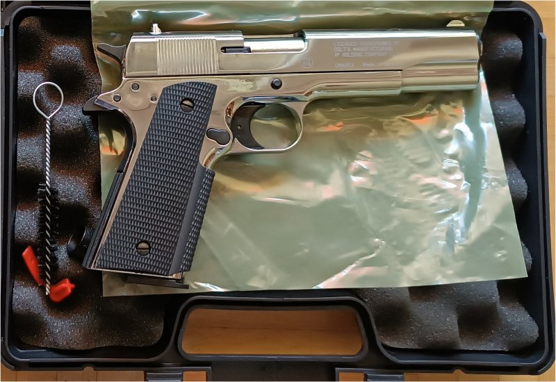 Umarex Colt 1911 A1 Chrom 9mm Pak Rarität neu ungeschossen – slika 2