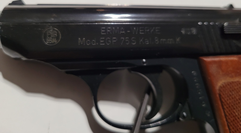 ERMA EGP 75S. Erste PTB 69/4. 8mm knall. Sammlerstück. – Bild 6