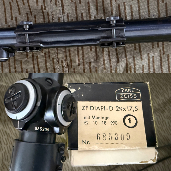 Zielfernrohr Zeiss Hensoldt ZF DIAPI-D 2,5x17,5 mit Montage - nummerngleich + Originalkarton TIPTOP – Bild 4