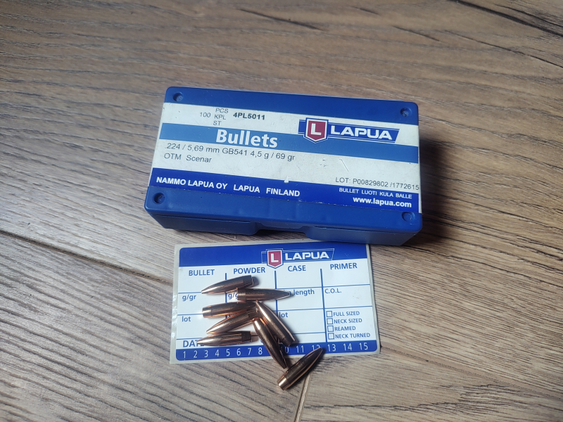 Lapua Geschosse .224 OTM Scenar 69gr – kuva 2