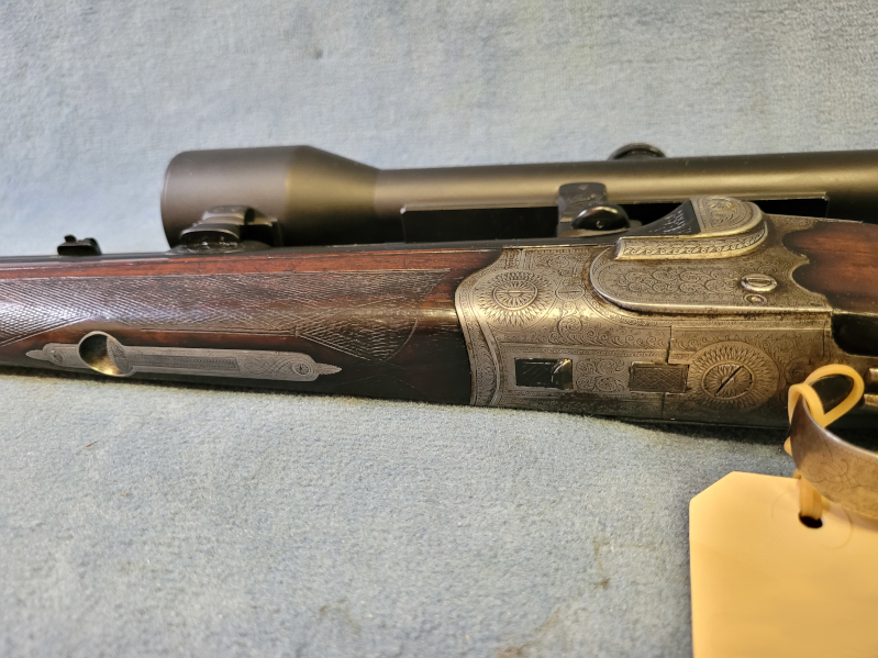 BBF Vorkrieg Bockbüchsflinte W. Kessler Suhl 16/70 8x57R mit Zielsechs Zeis Jena ZF (no 8x57 IS) – immagine 3