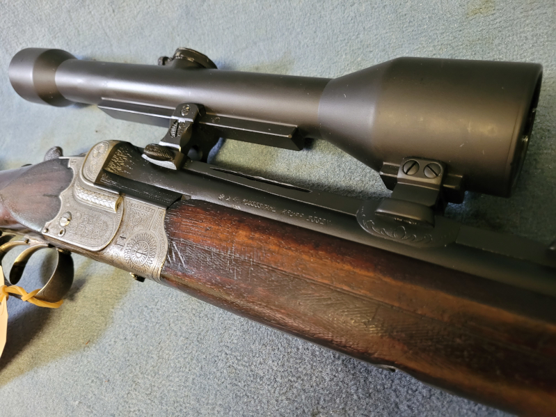 BBF Vorkrieg Bockbüchsflinte W. Kessler Suhl 16/70 8x57R mit Zielsechs Zeis Jena ZF (no 8x57 IS) – immagine 6